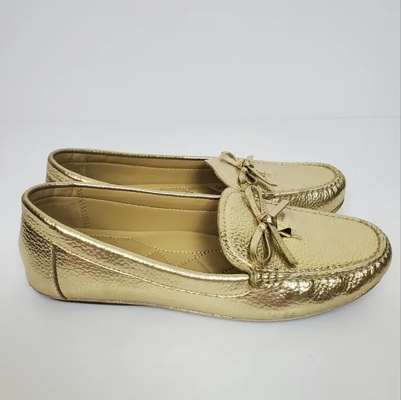 MICHAEL KORS Juliette Loafer Driving Moc Metallic Gold - Picture 4 of 12